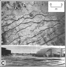Asphalt cracks