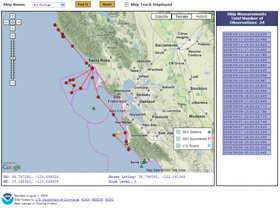 Vessel Location Map