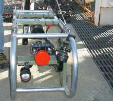 Camera sled front and up-close